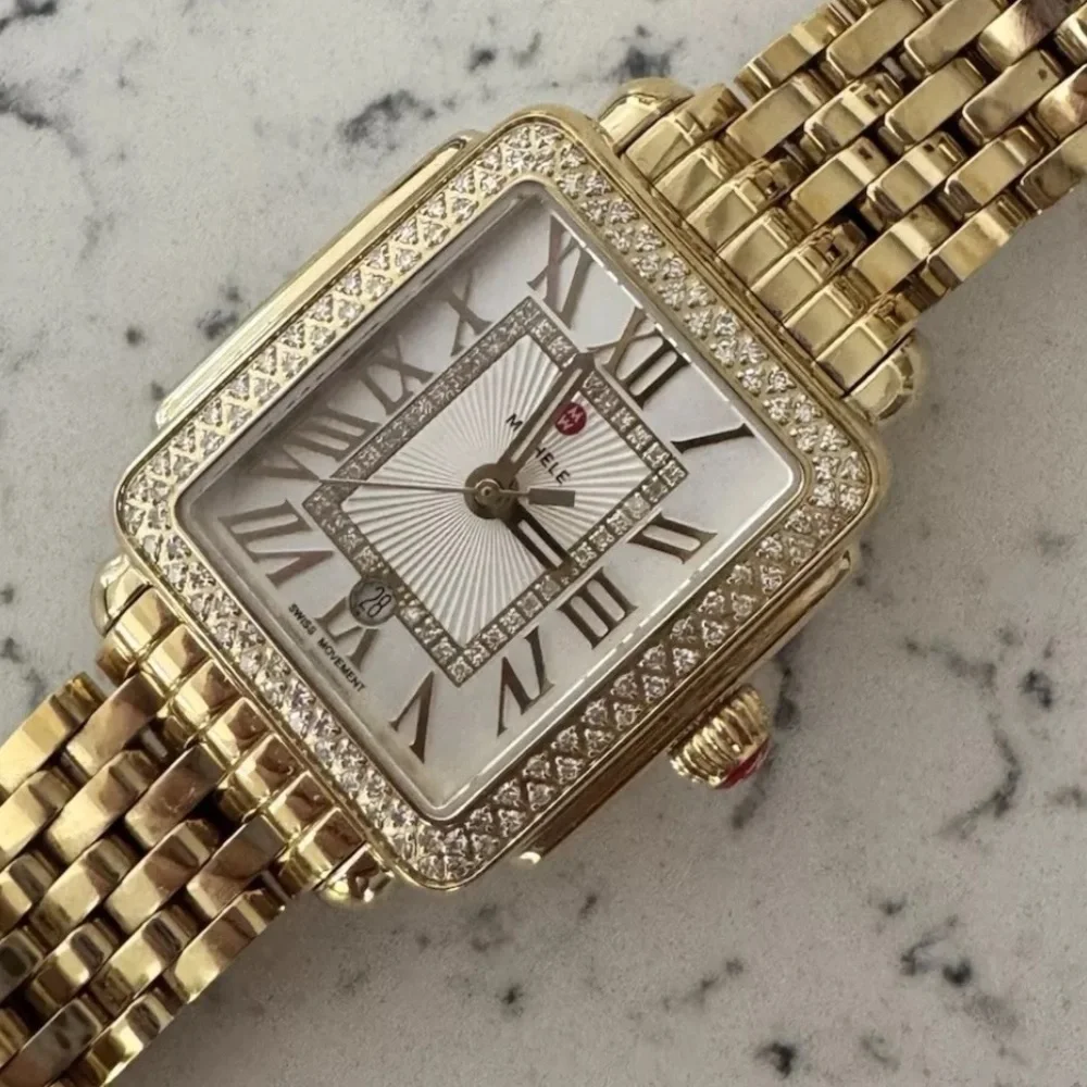 MICHELE DECO -0.60ct. TCW Diamond Lady's 31mm Watch, Bracelet 7.5” MWW06G000003